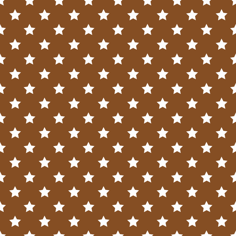 Stars Basics Fabric - White on Russet - ineedfabric.com