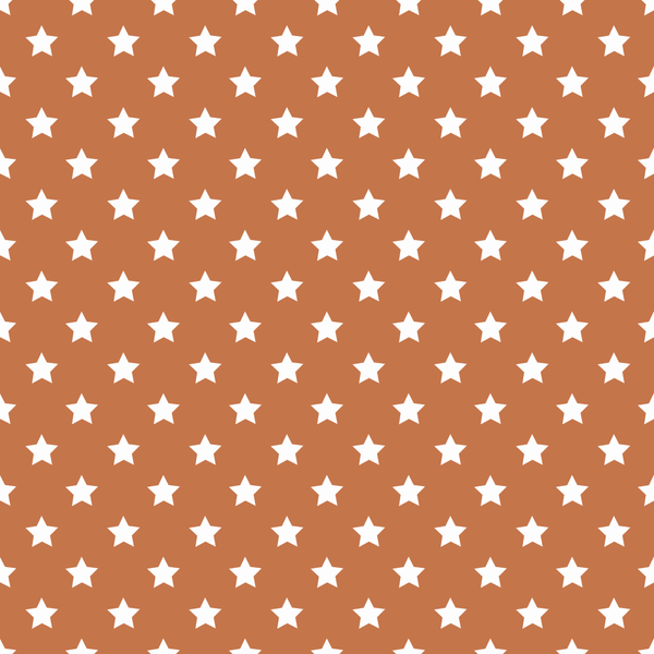 Stars Basics Fabric - White on Sienna - ineedfabric.com