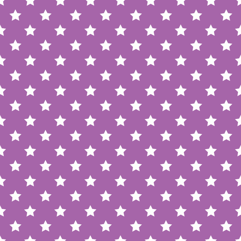 Stars Basics Fabric - White on Soft Purple - ineedfabric.com