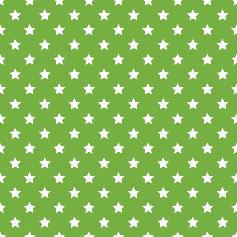 Stars Basics Fabric - White on Spring Green - ineedfabric.com