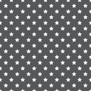 Stars Basics Fabric - White on Steel Gray - ineedfabric.com