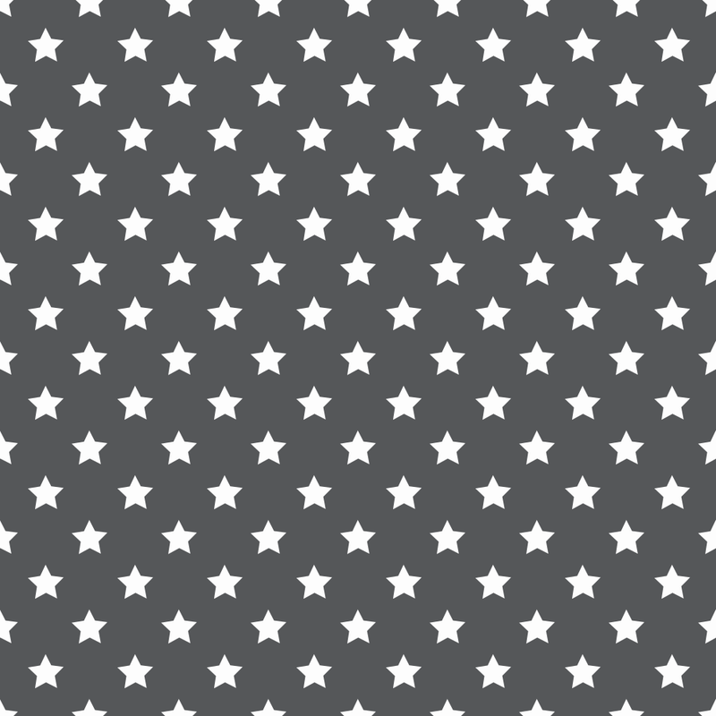 Stars Basics Fabric - White on Steel Gray - ineedfabric.com