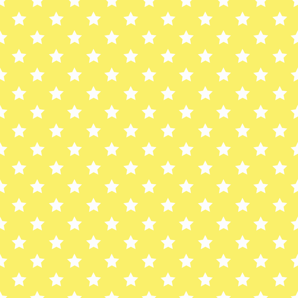 Stars Basics Fabric - White on Yellow - ineedfabric.com