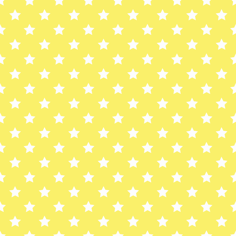 Stars Basics Fabric - White on Yellow - ineedfabric.com