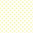 Stars Basics Fabric - Yellow on White - ineedfabric.com