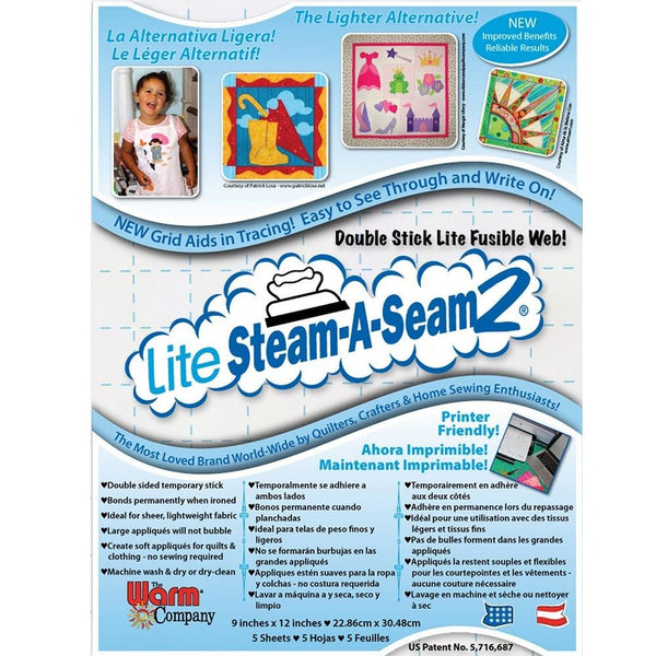 Steam A Seam 2 Lite, 9in x 12in - 5ct - ineedfabric.com