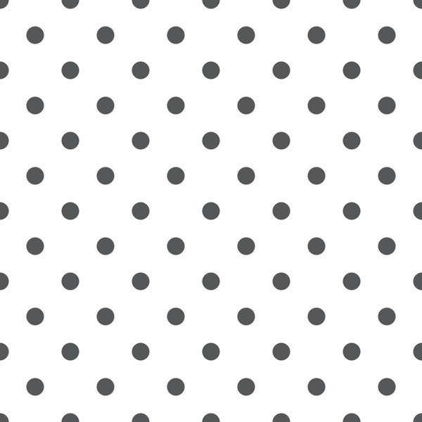 Steel Gray Dots Fabric - White - ineedfabric.com