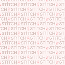 Stitch Lettering Fabric - Pink - ineedfabric.com