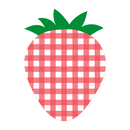 Strawberry Patch Gingham Pattern Fabric Panel - ineedfabric.com