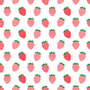 Strawberry Patch Patterned Scattered Strawberries Fabric - ineedfabric.com