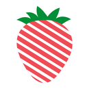 Strawberry Patch Stripe Pattern Fabric Panel - ineedfabric.com