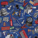 Streets Of Fire Car Parts & Tools Toss Fabric - ineedfabric.com