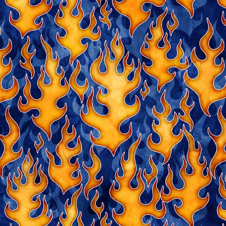 Streets Of Fire Flames Fabric - ineedfabric.com