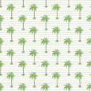 Striped Christmas Palm Tree Fabric - Green - ineedfabric.com