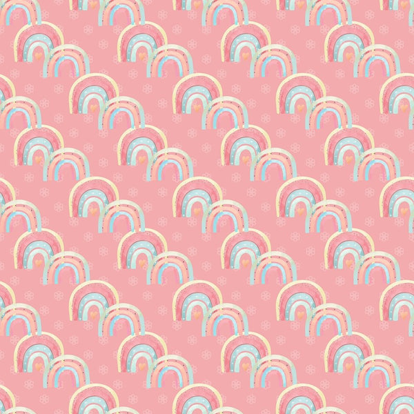 Striped Rainbow Fabric - Pink - ineedfabric.com