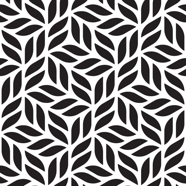 Stylish Abstract Shapes Fabric - Black/White - ineedfabric.com