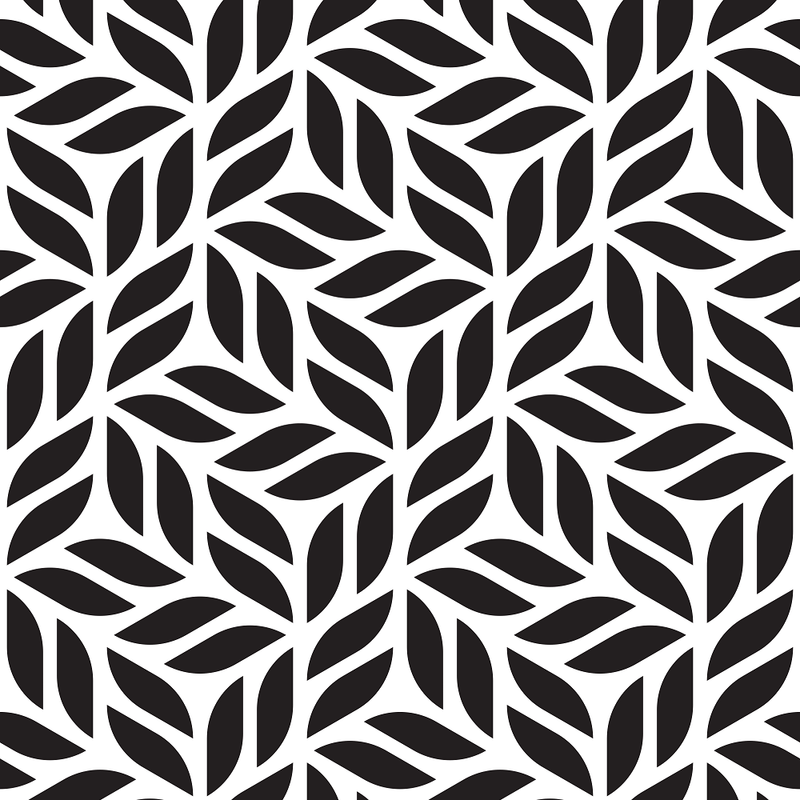Stylish Abstract Shapes Fabric - Black/White - ineedfabric.com