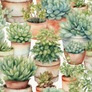 Succulents & Cacti Pattern 3 Fabric - ineedfabric.com