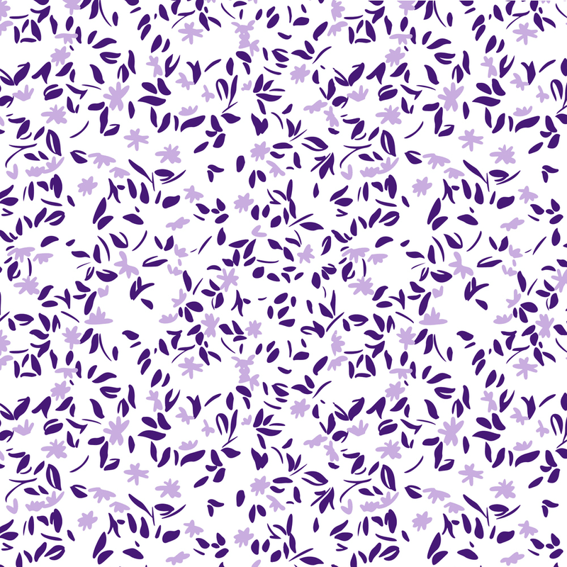 Summer Meadow Florals Fabric - Purple - ineedfabric.com
