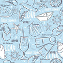 Summer Symbols Fabric - ineedfabric.com