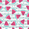 Summertime Cats Watermelon Slices Fabric - ineedfabric.com