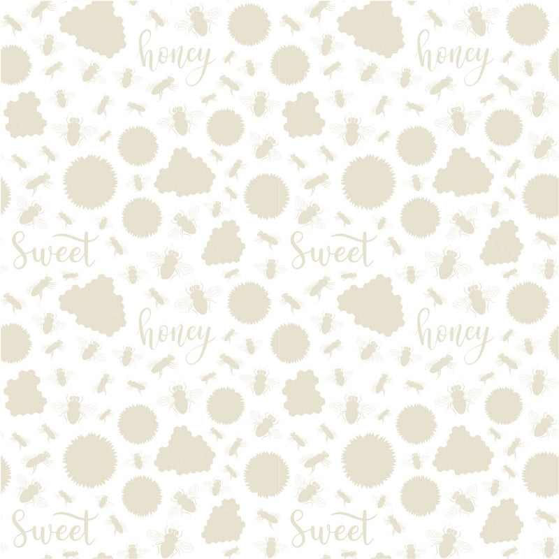 Sunflowers and Bees Elements Tone on Tone Fabric - ineedfabric.com