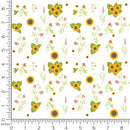 Sunflowers and Bees Floral Allover Fabric - ineedfabric.com
