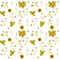 Sunflowers and Bees Floral Allover Fabric - ineedfabric.com