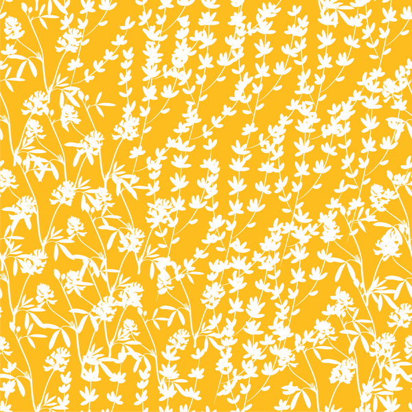 Sunflowers and Bees Floral Fabric - Yellow - ineedfabric.com