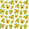 Sunflowers and Bees Flowers and Leaves Fabric - ineedfabric.com