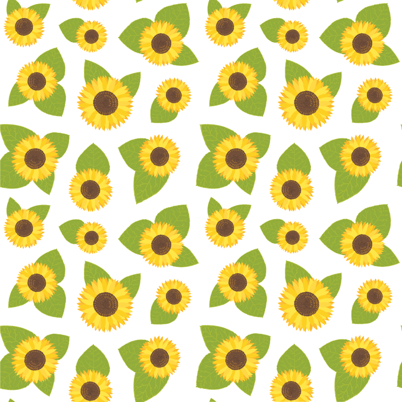 Sunflowers and Bees Flowers and Leaves Fabric - ineedfabric.com