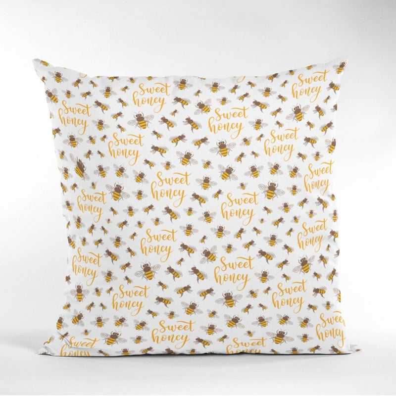 Sunflowers and Bees Font Fabric - ineedfabric.com