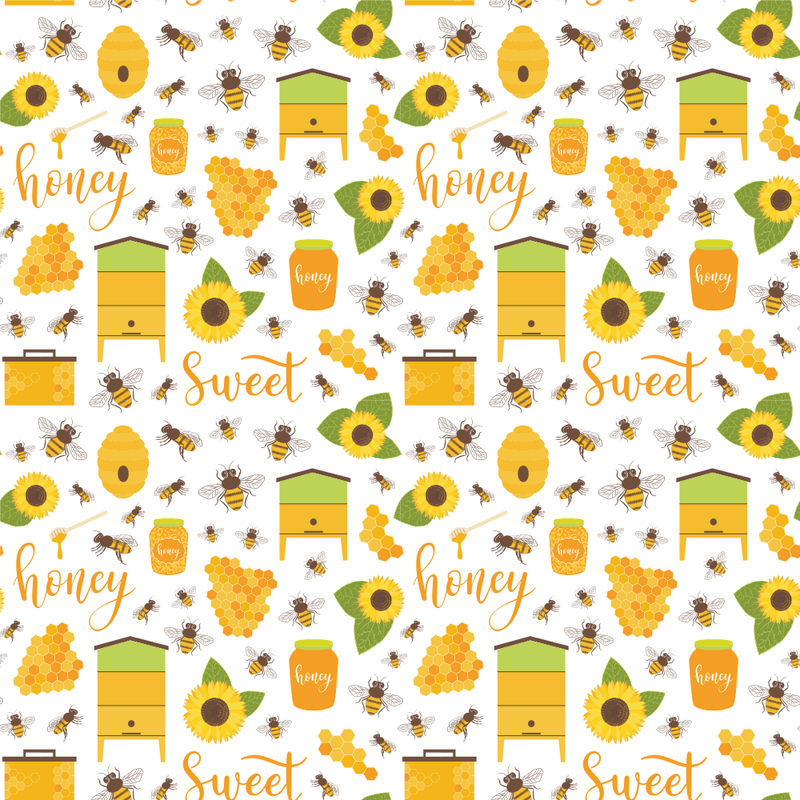 Sunflowers and Bees Main Fabric - ineedfabric.com
