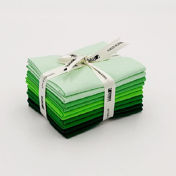 Supreme Solids Greens Fat Quarter Bundle - 10pk - ineedfabric.com