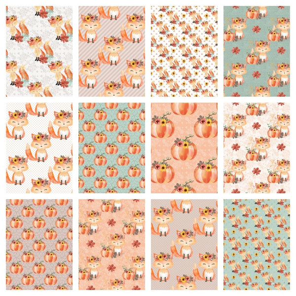 Sweet Autumn Fox Fabric Collection - 1/2 Yard Bundle - ineedfabric.com