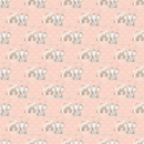 Sweet Baby Elephants & Rainbows Fabric - Pink - ineedfabric.com