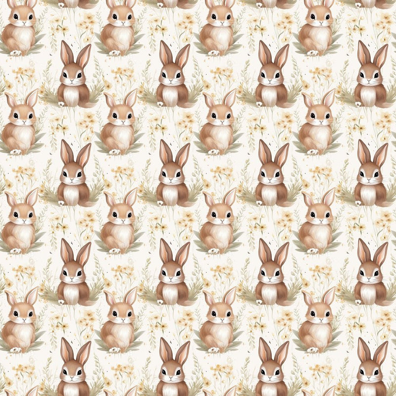 Sweet Bunnies & Floral Fabric - ineedfabric.com