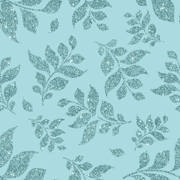 Sweet Dragonfly Blue Leaves Fabric - ineedfabric.com