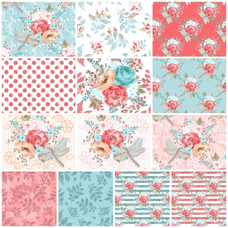 Sweet Dragonfly Fabric Collection - 1/2 Yard Bundle - ineedfabric.com