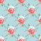 Sweet Dragonfly on Blue Dots Fabric - ineedfabric.com