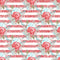 Sweet Dragonfly on Red Stripes Fabric - ineedfabric.com