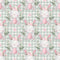 Sweet Easter Bunny on Plaid Fabric - Green - ineedfabric.com