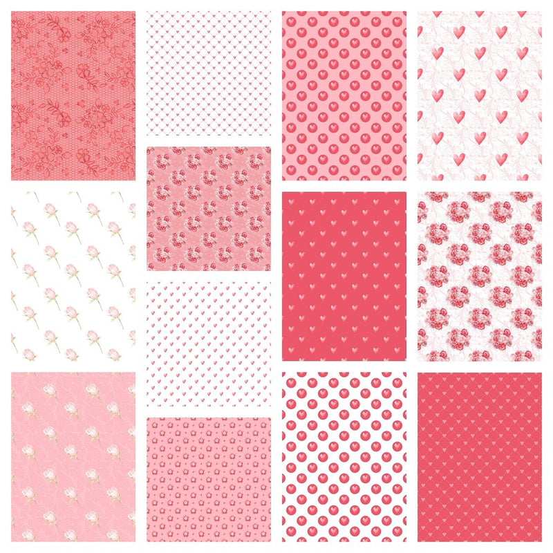Sweet Hearts Fabric Collection - 1/2 Yard Bundle - ineedfabric.com