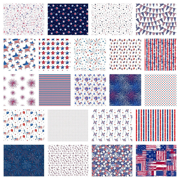 Sweet Land Of Liberty Fabric Collection - 1 Yard Bundle - ineedfabric.com
