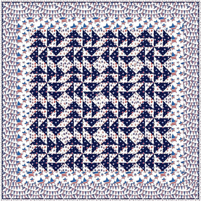 Sweet Land of Liberty Quilt Kit - 67 1/2" x 67 1/2" - ineedfabric.com