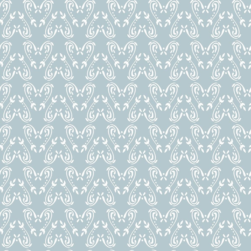 Sweet Like Roses Pattern Fabric - Blue - ineedfabric.com