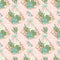 Sweet Succulents Pattern 4 Fabric - Pink - ineedfabric.com