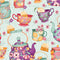 Sweet Tea Teapot Toss Fabric - ineedfabric.com
