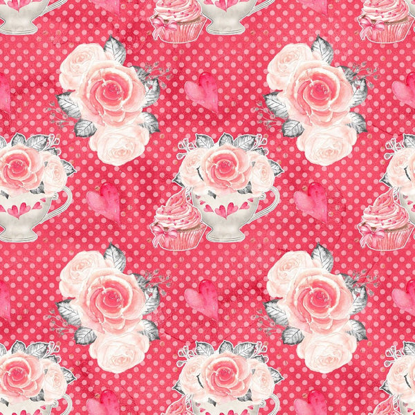 Sweet Valentine Allover Fabric - Red - ineedfabric.com