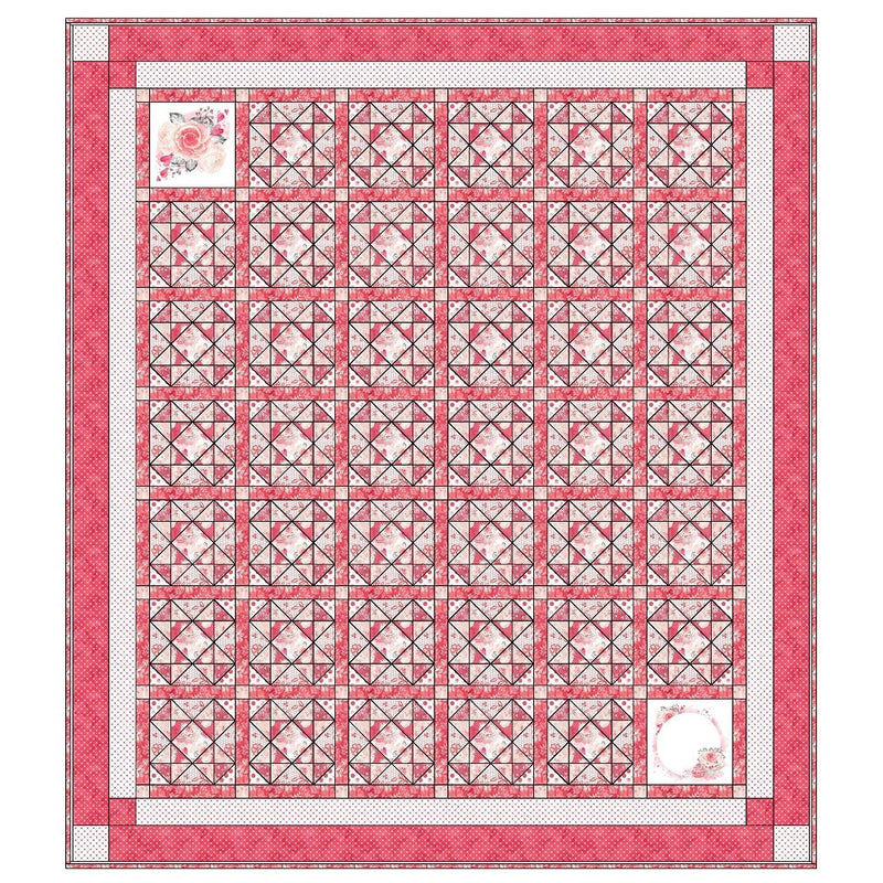 Sweet Valentine Collection Quilt Kit 83" x 94" - ineedfabric.com